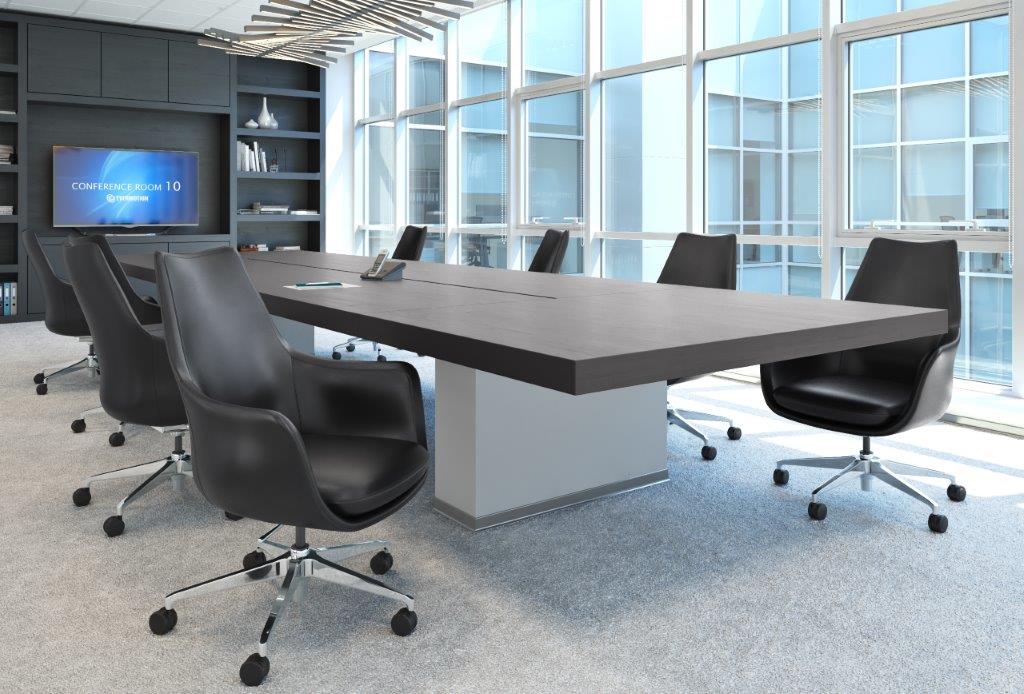Leather Office Chairs Around A Conference Table
