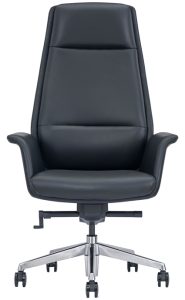 Black Leather High-back Executive Chair