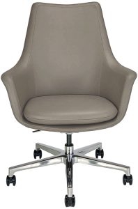 Faux leather office chair - front view