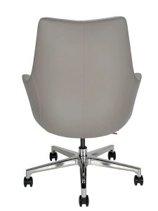 Taupe pleather swivel office chair
