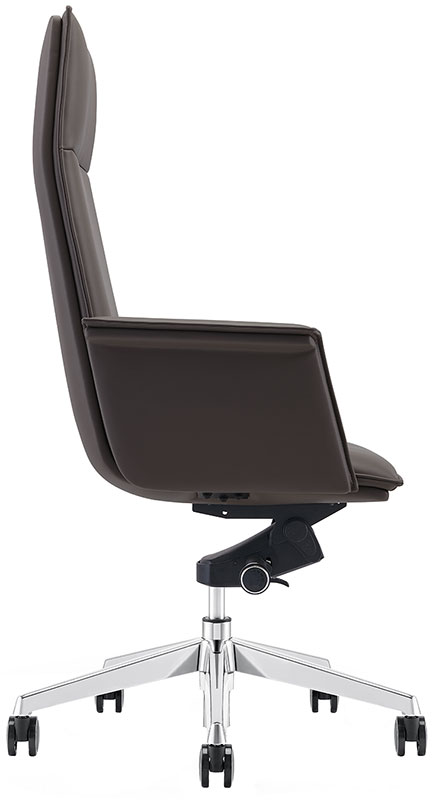 Black Leather Executive Chair - LOD128 - Side View