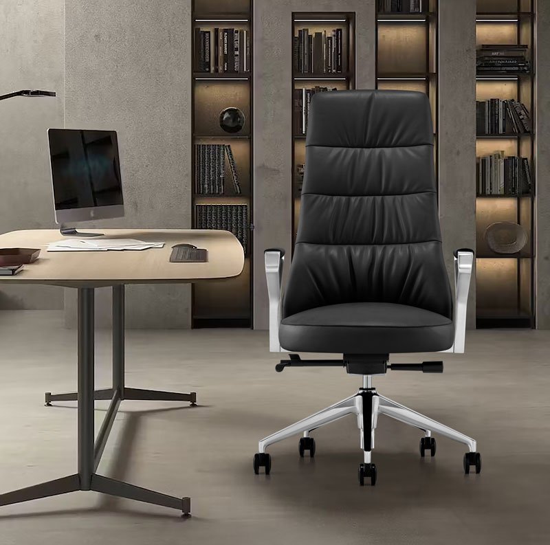 Black leather executive chair