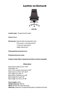 LOD148 Spec Sheet