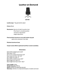 LOD168 Spec Sheet