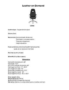 LOD98 Spec Sheet